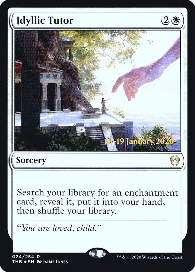Idyllic Tutor [Theros Beyond Death Prerelease Promos] | Dragon's Lair Comics and Fantasy Houston TX