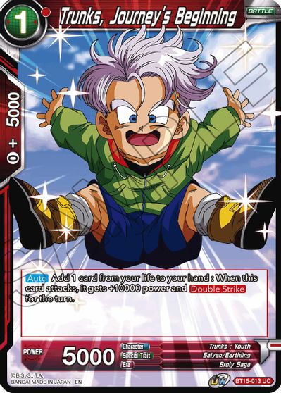 Trunks, Journey's Beginning (BT15-013) [Saiyan Showdown] | Dragon's Lair Comics and Fantasy Houston TX