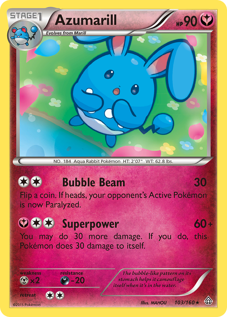 Azumarill (103/160) [XY: Primal Clash] | Dragon's Lair Comics and Fantasy Houston TX
