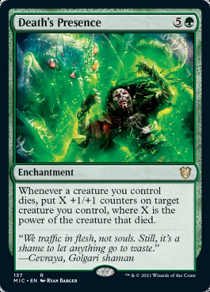 Death's Presence [Innistrad: Midnight Hunt Commander] | Dragon's Lair Comics and Fantasy Houston TX