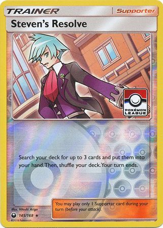 Steven's Resolve (145/168) (League Promo) [Sun & Moon: Celestial Storm] | Dragon's Lair Comics and Fantasy Houston TX
