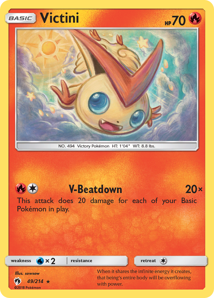 Victini (49/214) [Sun & Moon: Lost Thunder] | Dragon's Lair Comics and Fantasy Houston TX