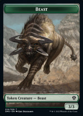 Saproling // Beast Double-Sided Token [Dominaria United Tokens] | Dragon's Lair Comics and Fantasy Houston TX