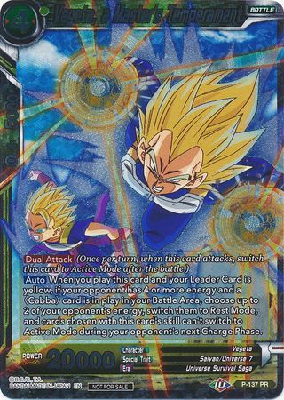 Vegeta, a Master's Temperament (Series 7 Super Dash Pack) (P-137) [Promotion Cards] | Dragon's Lair Comics and Fantasy Houston TX