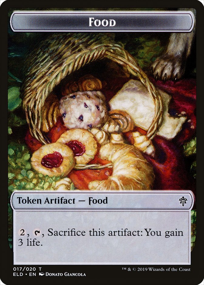 Dwarf // Food (17) Double-Sided Token [Throne of Eldraine Tokens] | Dragon's Lair Comics and Fantasy Houston TX