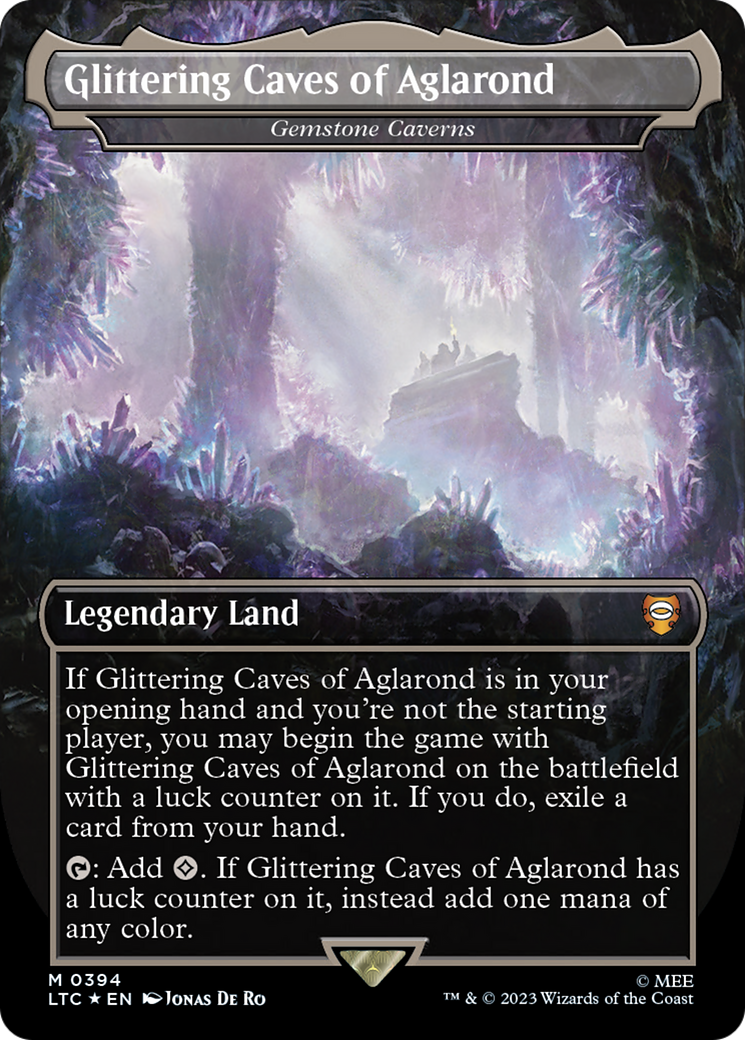 Glittering Caves of Aglarond - Gemstone Caverns (Surge Foil Realms and Relics) [The Lord of the Rings: Tales of Middle-Earth Commander] | Dragon's Lair Comics and Fantasy Houston TX