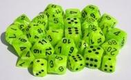 Chessex Vortex: Poly Bright Green/Black Poly 7 Set | Dragon's Lair Comics and Fantasy Houston TX