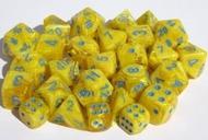 Chessex Vortex: Poly Yellow/Blue Poly 7 Set | Dragon's Lair Comics and Fantasy Houston TX