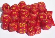 Chessex Vortex: Poly Red/Yellow Poly 7 Set | Dragon's Lair Comics and Fantasy Houston TX
