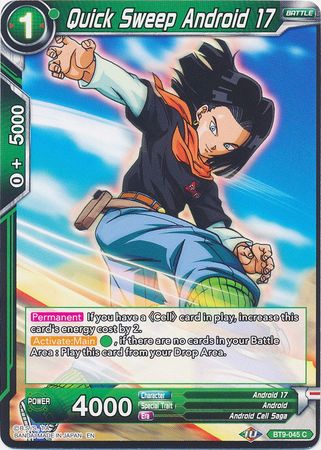 Quick Sweep Android 17 (BT9-045) [Universal Onslaught] | Dragon's Lair Comics and Fantasy Houston TX