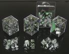 Chessex Gemini 5 12mm D6 Black Gray/Green 36 ct | Dragon's Lair Comics and Fantasy Houston TX