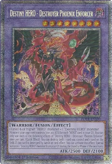 Destiny HERO - Destroyer Phoenix Enforcer [POTE-EN100] Starlight Rare | Dragon's Lair Comics and Fantasy Houston TX