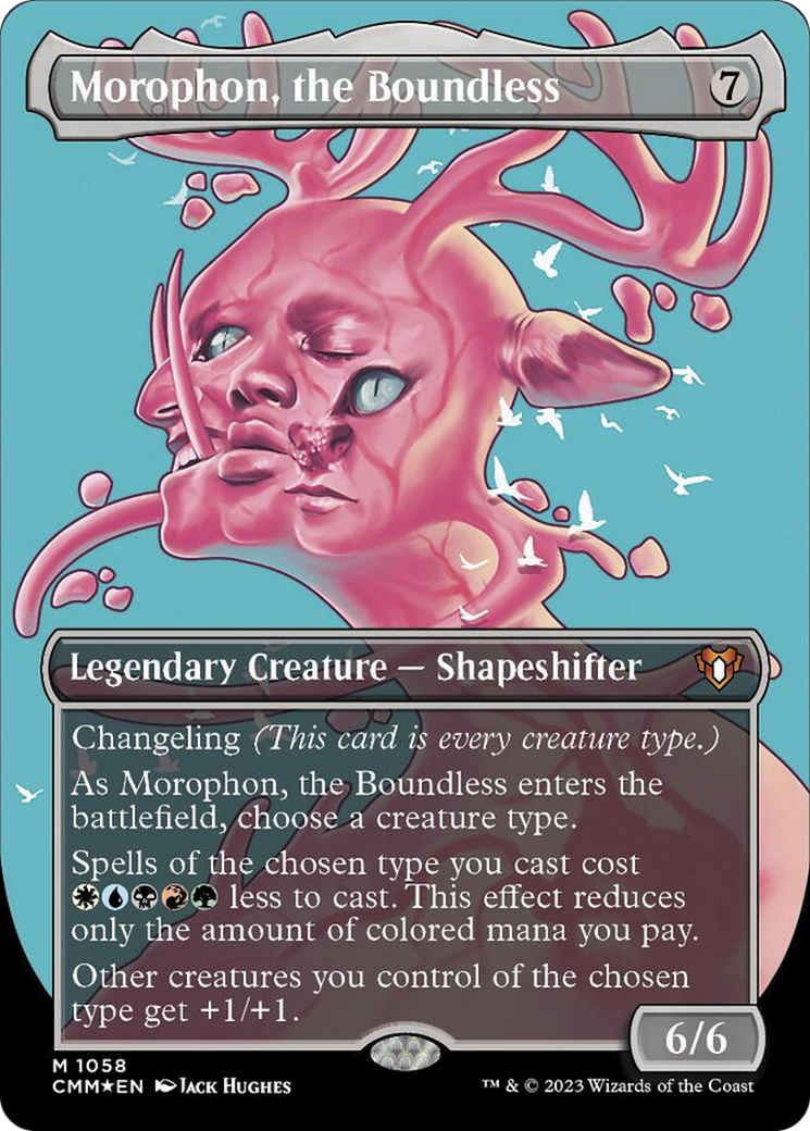 Morophon, the Boundless (Borderless Textured Foil Frame Break) [Commander Masters] | Dragon's Lair Comics and Fantasy Houston TX