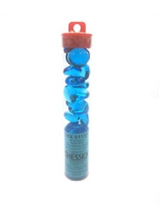 Chessex Crystal Teal Glass Stones in 5.5` Tube | Odin's Place