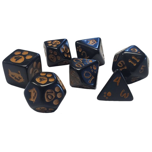 Polyhedral Dice Set (7): Kitten | Dragon's Lair Comics and Fantasy Houston TX