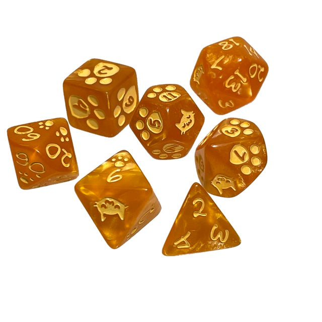 Polyhedral Dice Set (7): Kitten | Dragon's Lair Comics and Fantasy Houston TX