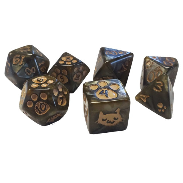 Polyhedral Dice Set (7): Kitten | Dragon's Lair Comics and Fantasy Houston TX