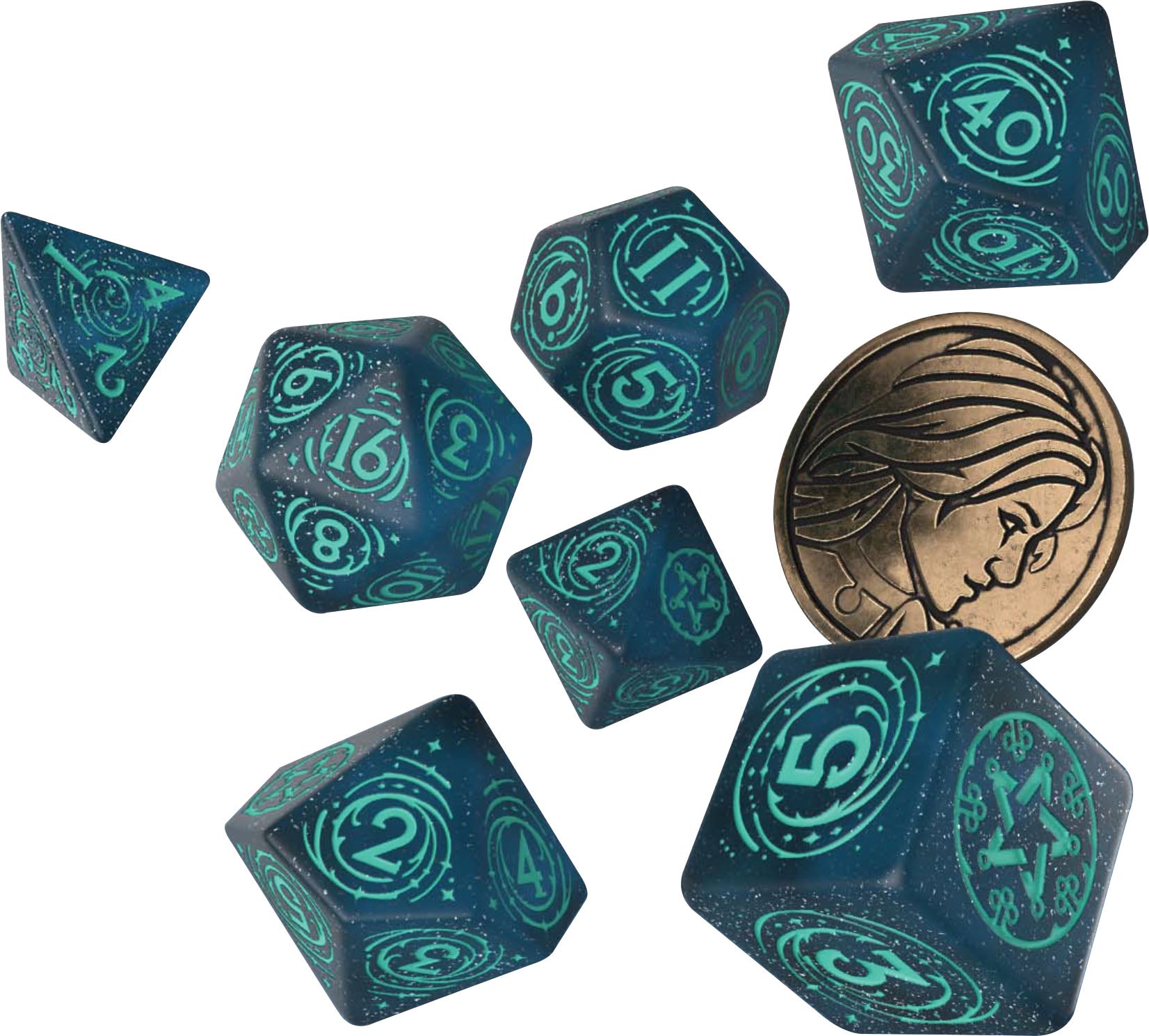 Q Workshop The Witcher: Yennefer Poly 7 Dice Set | Dragon's Lair Comics and Fantasy Houston TX