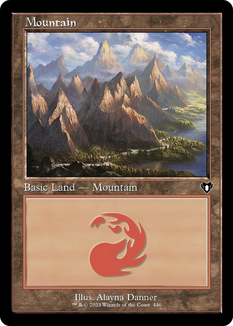 Mountain (446) (Retro) [Commander Masters] | Dragon's Lair Comics and Fantasy Houston TX