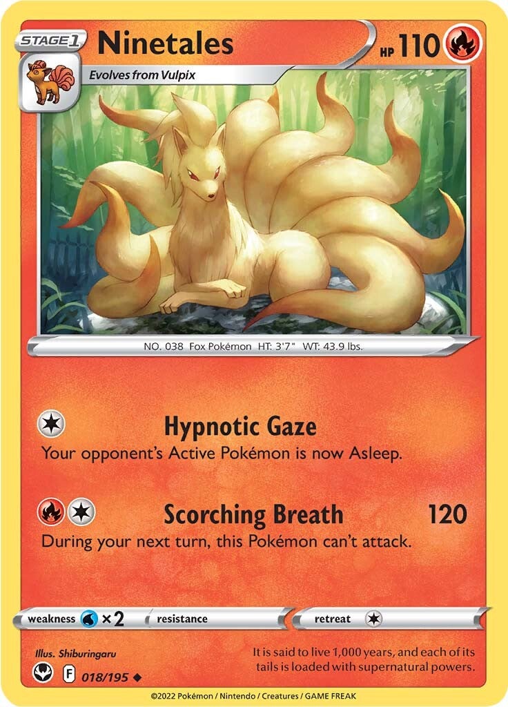 Ninetales (018/195) [Sword & Shield: Silver Tempest] | Dragon's Lair Comics and Fantasy Houston TX
