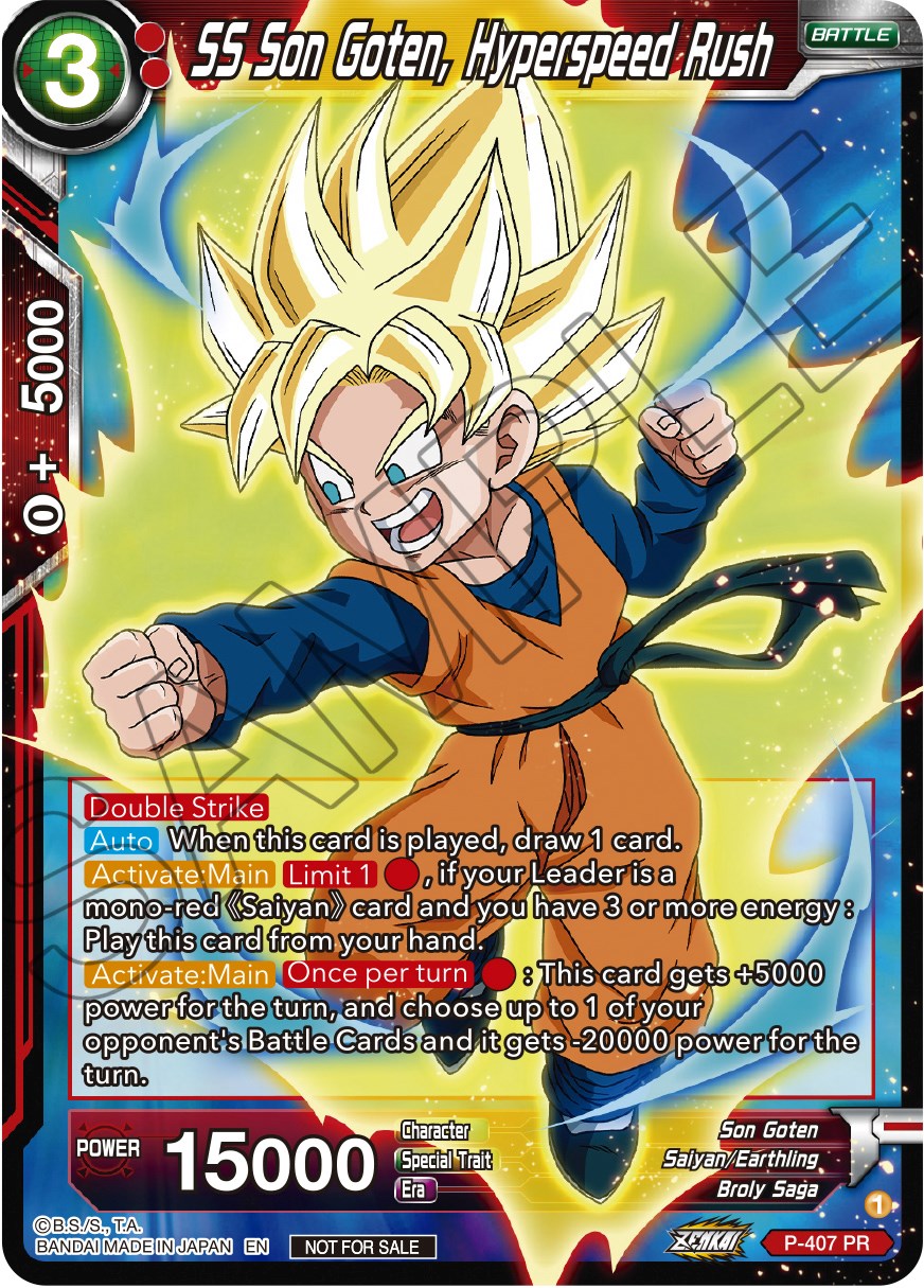 SS Son Goten, Hyperspeed Rush (Zenkai Series Tournament Pack Vol.1) (P-407) [Tournament Promotion Cards] | Dragon's Lair Comics and Fantasy Houston TX