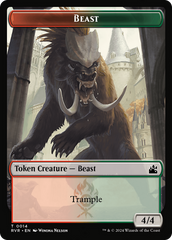 Saproling // Beast Double-Sided Token [Ravnica Remastered Tokens] | Dragon's Lair Comics and Fantasy Houston TX