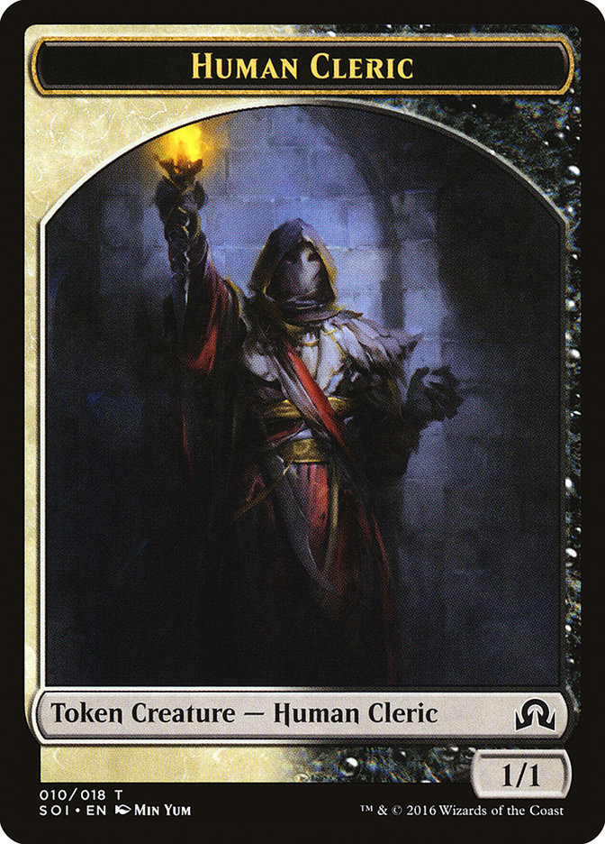 Human Cleric Token [Shadows over Innistrad Tokens] | Dragon's Lair Comics and Fantasy Houston TX