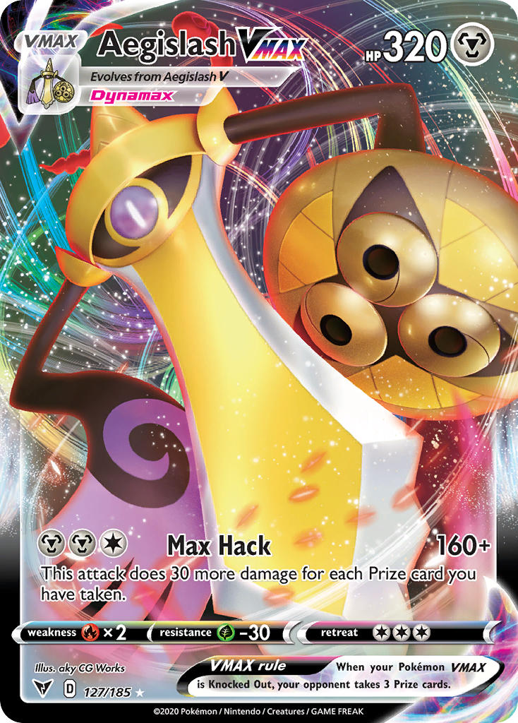 Aegislash VMAX (127/185) [Sword & Shield: Vivid Voltage] | Dragon's Lair Comics and Fantasy Houston TX