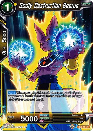 Godly Destruction Beerus (Starter Deck - Rising Broly) (SD8-10) [Destroyer Kings] | Dragon's Lair Comics and Fantasy Houston TX