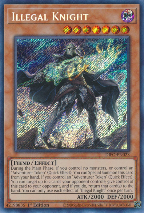 Illegal Knight [DIFO-EN023] Secret Rare | Dragon's Lair Comics and Fantasy Houston TX