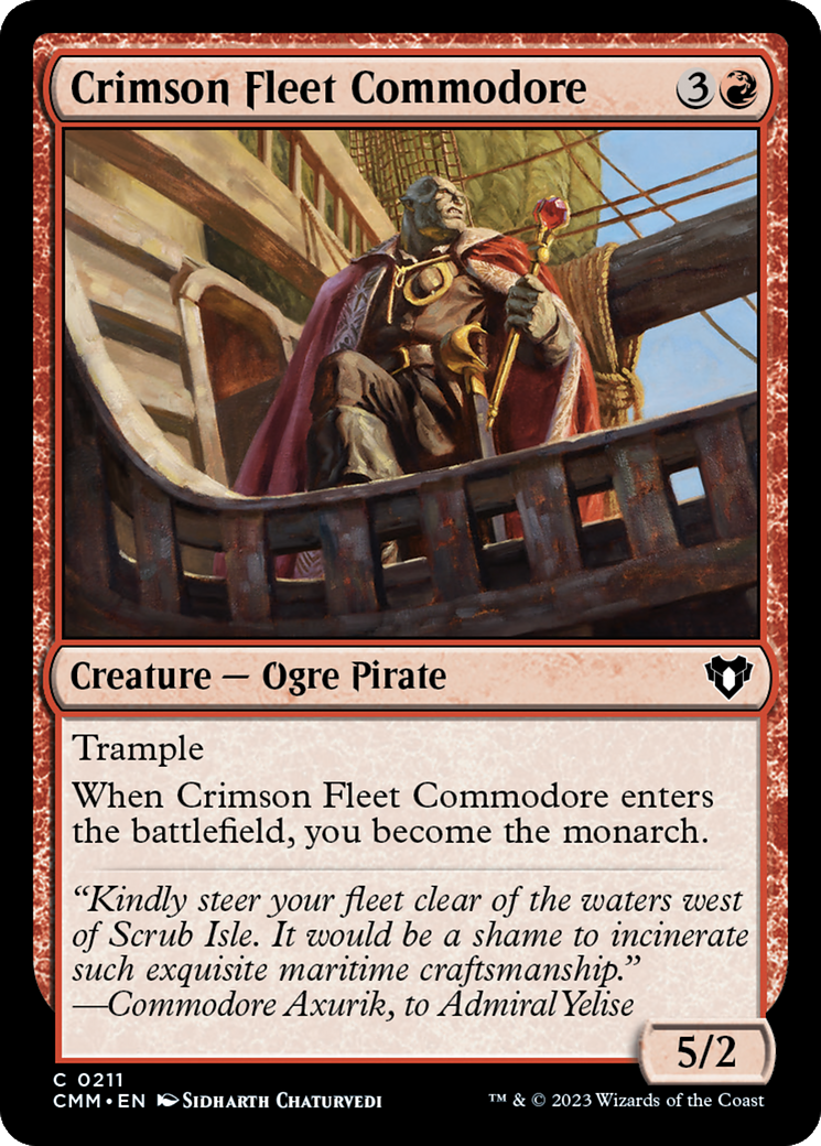 Crimson Fleet Commodore [Commander Masters] | Dragon's Lair Comics and Fantasy Houston TX