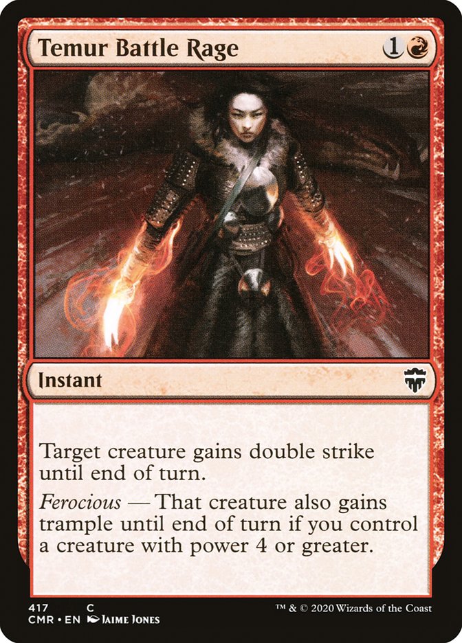 Temur Battle Rage [Commander Legends] | Dragon's Lair Comics and Fantasy Houston TX