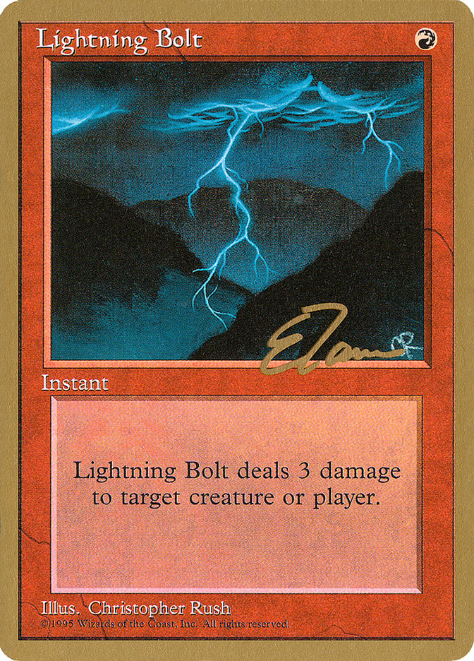 Lightning Bolt (Eric Tam) [Pro Tour Collector Set] | Dragon's Lair Comics and Fantasy Houston TX
