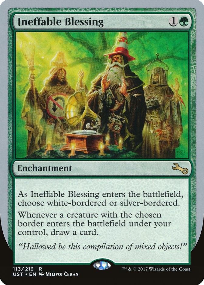 Ineffable Blessing ("choose white-bordered or silver-bordered") [Unstable] | Dragon's Lair Comics and Fantasy Houston TX