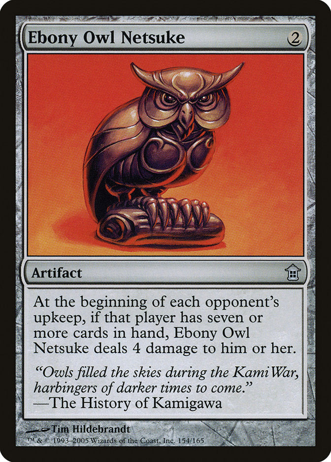 Ebony Owl Netsuke [Saviors of Kamigawa] | Dragon's Lair Comics and Fantasy Houston TX