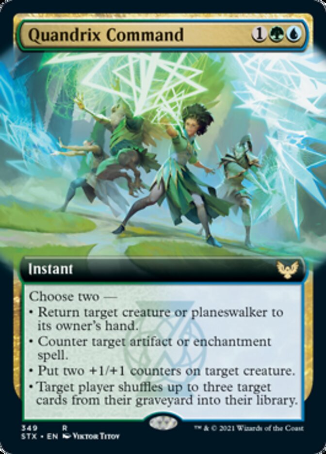 Quandrix Command (Extended Art) [Strixhaven: School of Mages] | Dragon's Lair Comics and Fantasy Houston TX