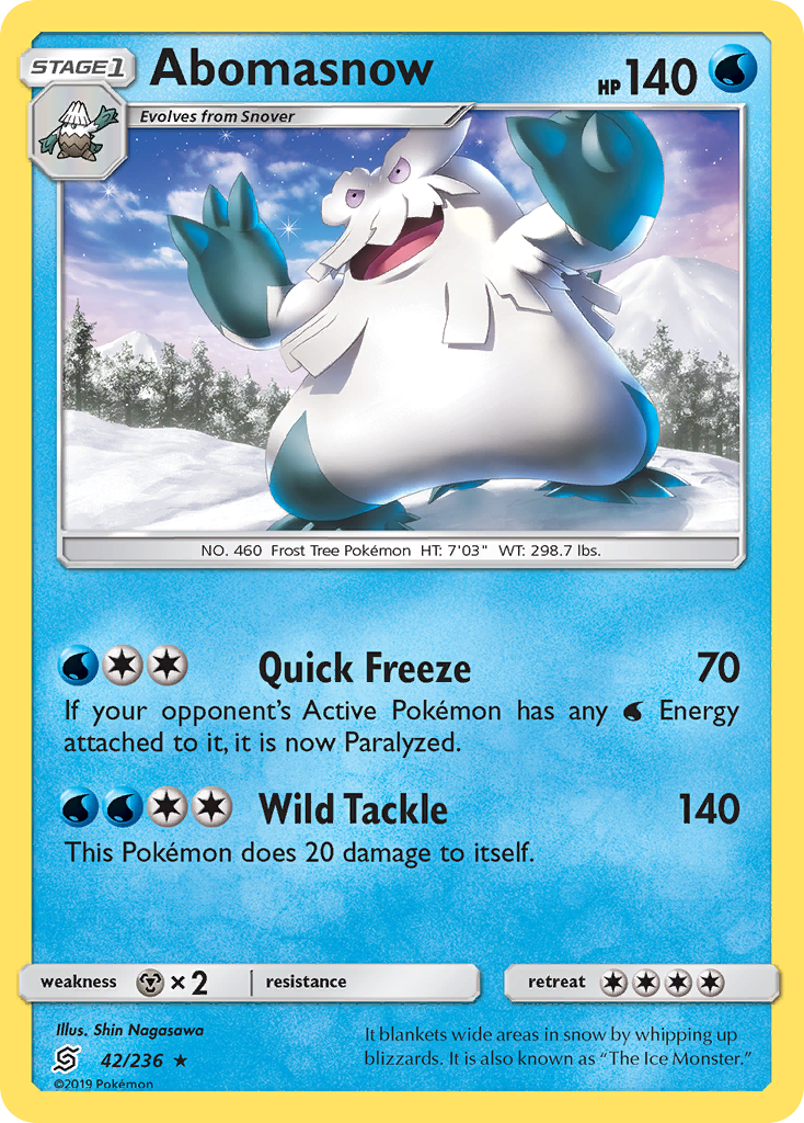 Abomasnow (42/236) [Sun & Moon: Unified Minds] | Dragon's Lair Comics and Fantasy Houston TX
