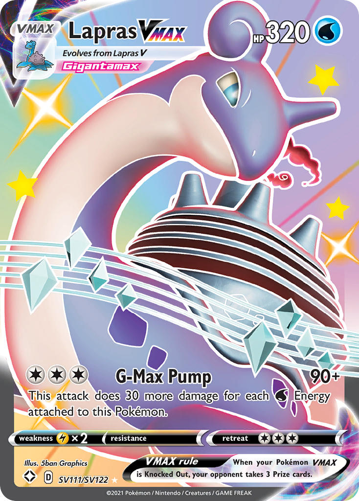 Lapras VMAX (SV111/SV122) [Sword & Shield: Shining Fates] | Dragon's Lair Comics and Fantasy Houston TX