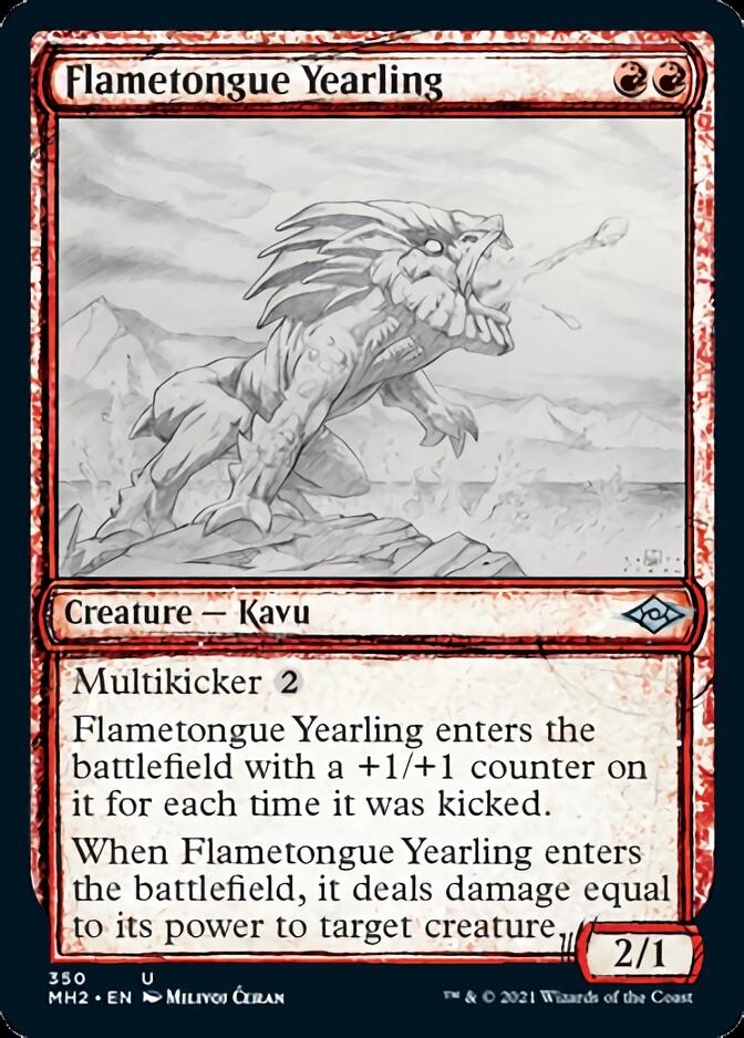Flametongue Yearling (Sketch) [Modern Horizons 2] | Dragon's Lair Comics and Fantasy Houston TX