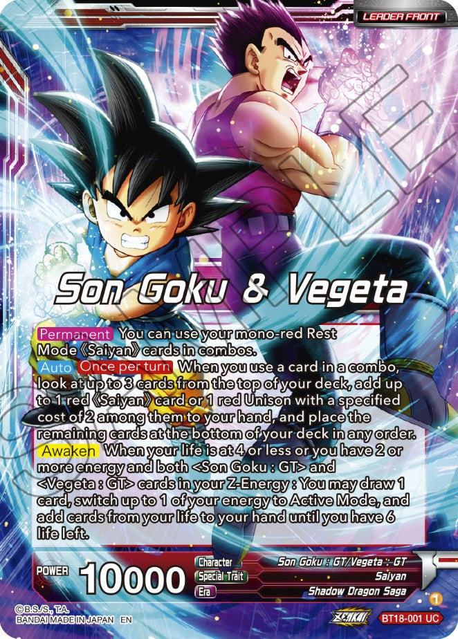 Son Goku & Vegeta // SS4 Son Goku & SS4 Vegeta, In It Together (BT18-001) [Dawn of the Z-Legends] | Dragon's Lair Comics and Fantasy Houston TX