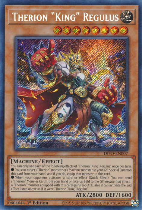 Therion King Regulus [DIFO-EN007] Secret Rare | Dragon's Lair Comics and Fantasy Houston TX