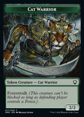 Saproling // Cat Warrior Double-Sided Token [Dominaria United Tokens] | Dragon's Lair Comics and Fantasy Houston TX
