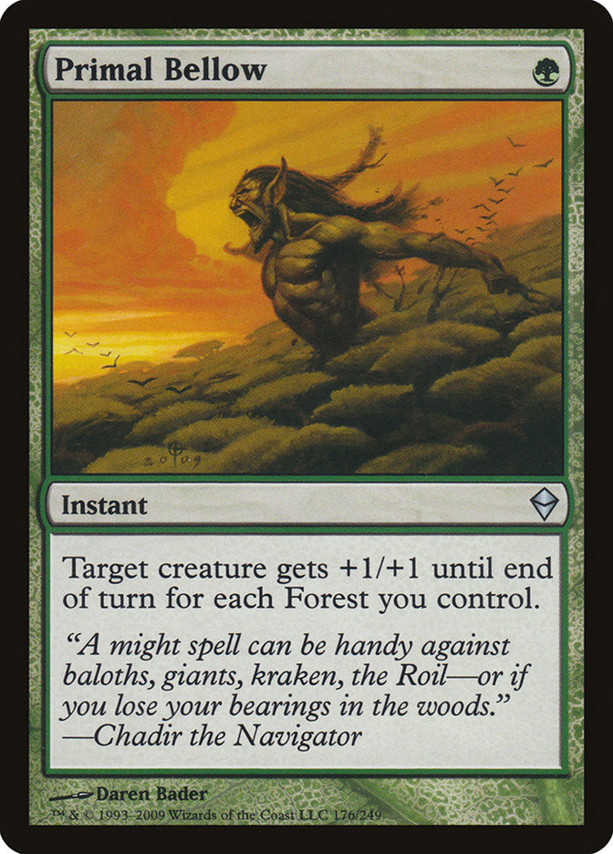 Primal Bellow [Zendikar] | Dragon's Lair Comics and Fantasy Houston TX