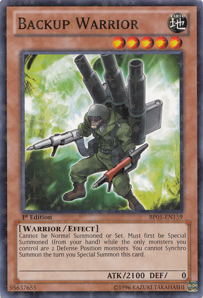 Backup Warrior [BP01-EN159] Starfoil Rare | Dragon's Lair Comics and Fantasy Houston TX