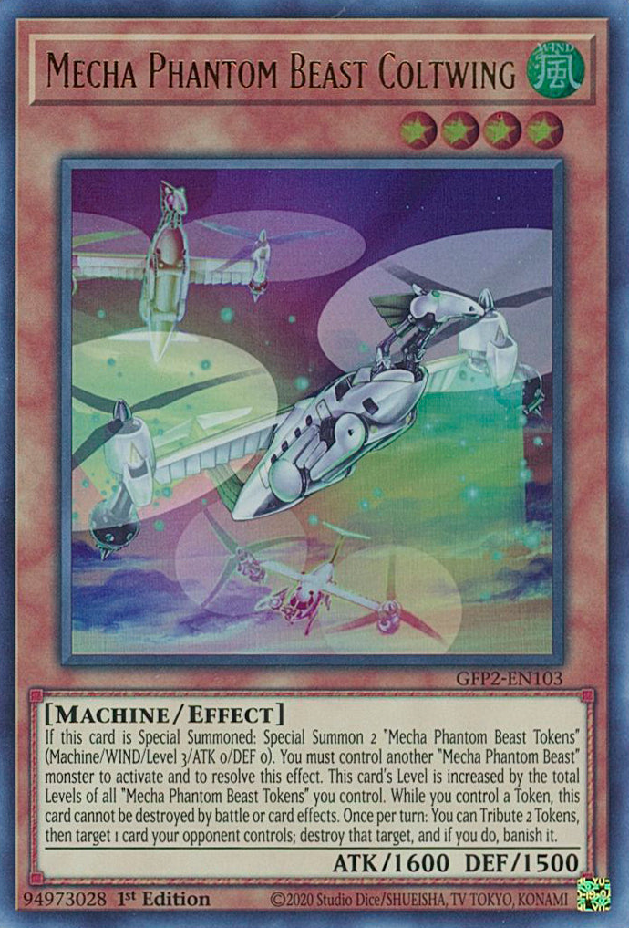Mecha Phantom Beast Coltwing [GFP2-EN103] Ultra Rare | Dragon's Lair Comics and Fantasy Houston TX