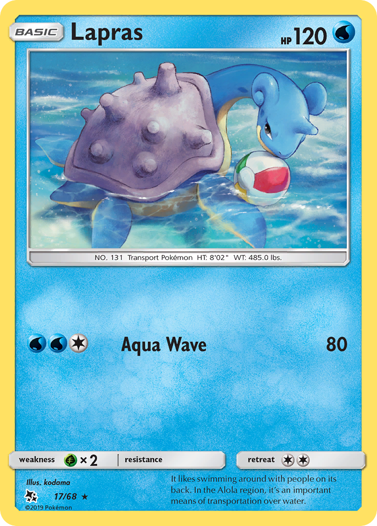 Lapras (17/68) [Sun & Moon: Hidden Fates] | Dragon's Lair Comics and Fantasy Houston TX