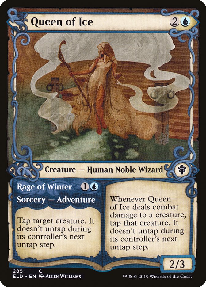 Queen of Ice // Rage of Winter (Showcase) [Throne of Eldraine] | Dragon's Lair Comics and Fantasy Houston TX