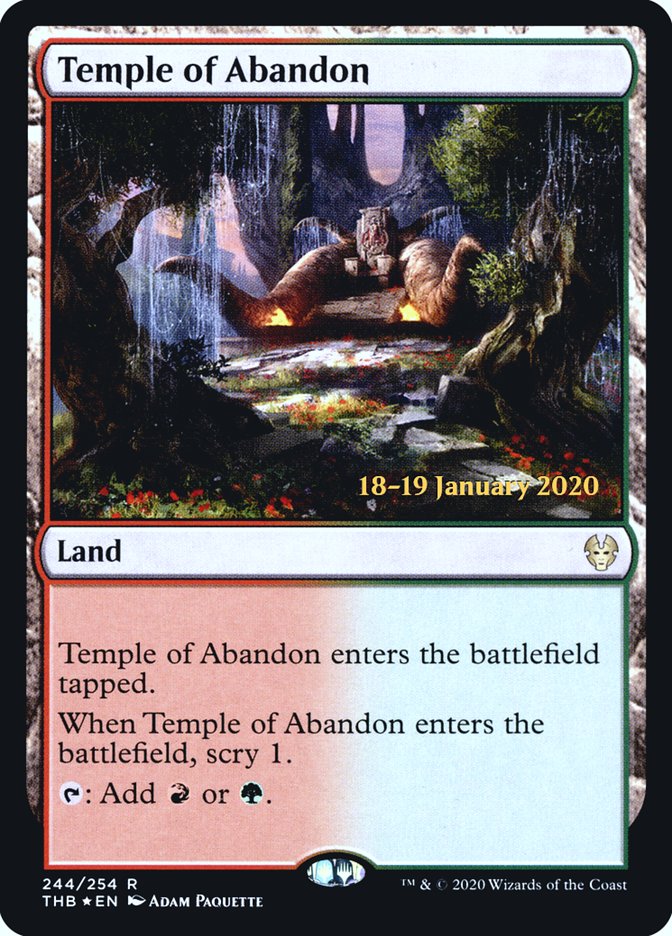 Temple of Abandon [Theros Beyond Death Prerelease Promos] | Dragon's Lair Comics and Fantasy Houston TX