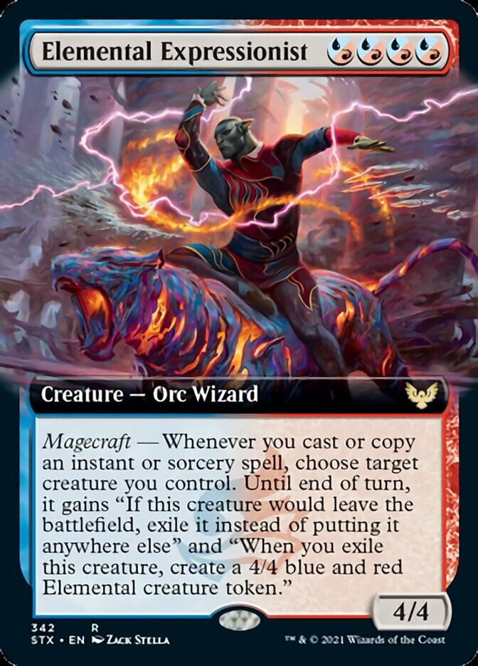 Elemental Expressionist (Extended Art) [Strixhaven: School of Mages] | Dragon's Lair Comics and Fantasy Houston TX
