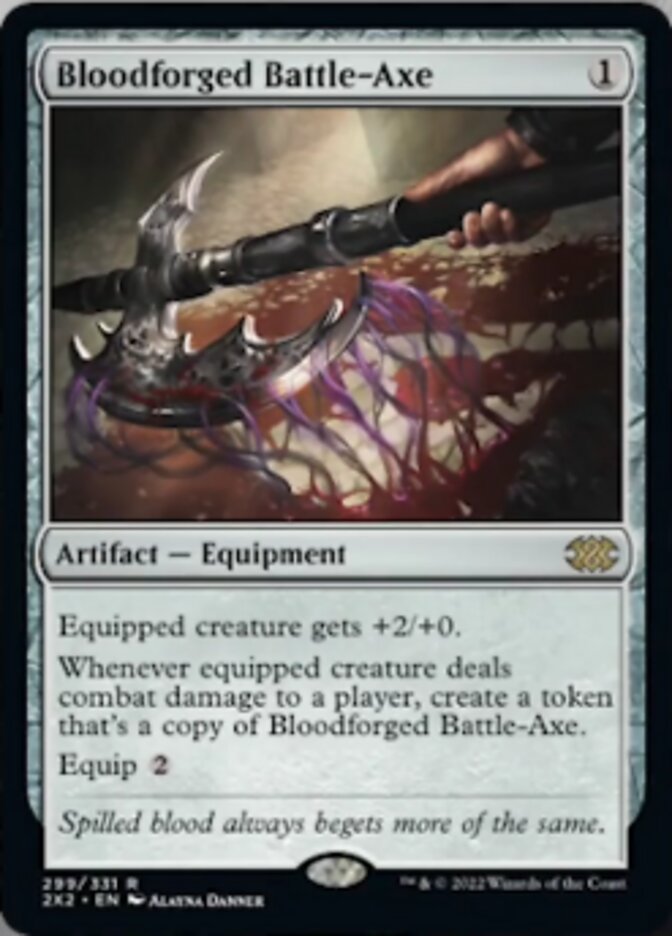 Bloodforged Battle-Axe [Double Masters 2022] | Dragon's Lair Comics and Fantasy Houston TX